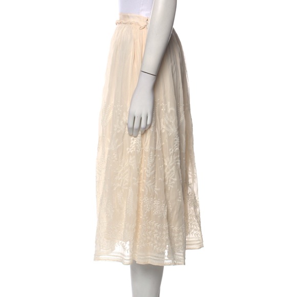 Vanessa Bruno voile embroidered skirt - Picture 1 of 9